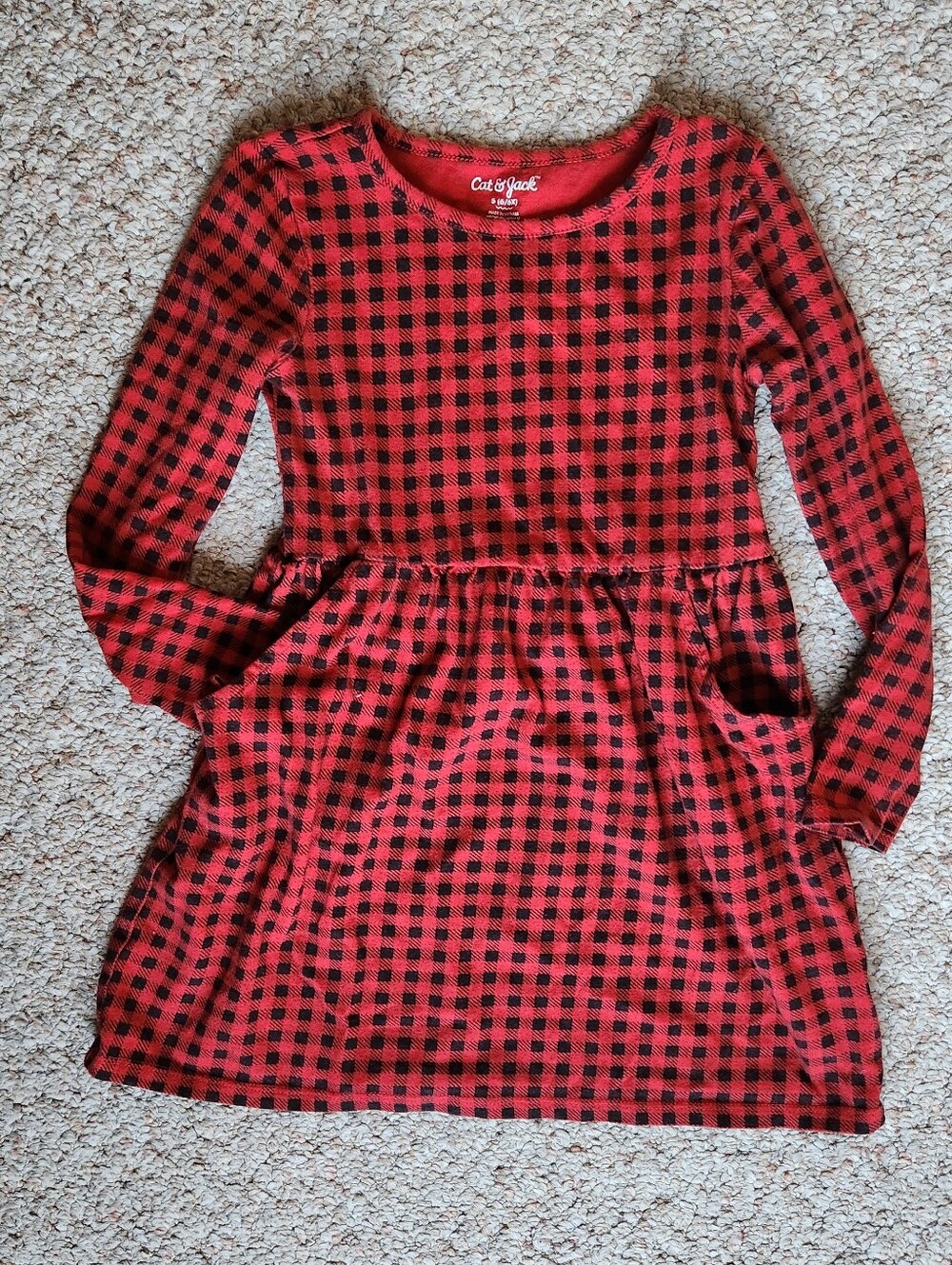 Cat & Jack Plaid Dress 6/6x